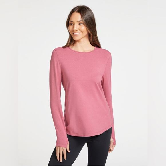 Solbari Dark Pink Rosewood UPF50+ Cotton Bamboo Long Sleeve Swing Top - Large - Picture 1 of 9